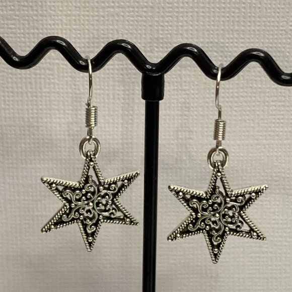 Celtic Earrings, Boho Earring, Star Earring, Gift Idea, Celtic Jewelry, Star - Picture 6 of 6